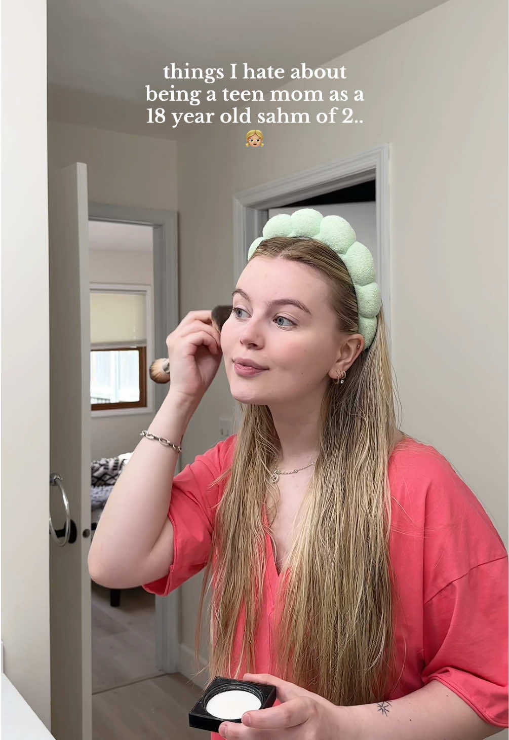 A post by @brookexaloura on TikTok caption: There’s def more but I can’t think rn 😂 young moms unite 🤝🏻 #momsoftiktok #teenpregnancy #teenmom #sahm #sahmlife #cleaning #cleanwithme #pregnancy #momlife 
