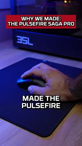 A post by @hyperx on TikTok caption: this is why we LOVE the pulsefire saga pro 😍 #gamingmouse #Gaming #gamer #gamingsetup #desksetup