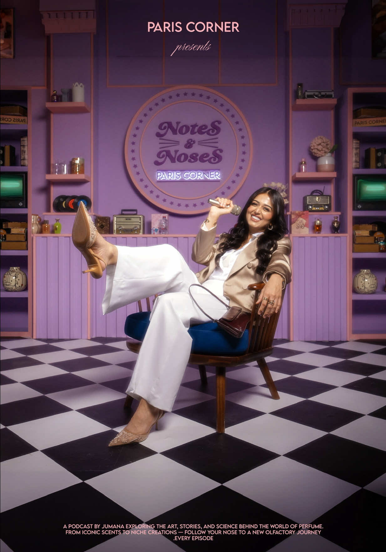 A post by @jumana on TikTok caption: Lights, camera, almost there. 👀 The first episode of Notes and Noses by Paris Corner drops tomorrow — but here’s a sneak peek just for you.  #NotesAndNoses #ParisCorner 