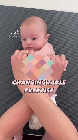 A post by @develobaby on TikTok caption: This exercise is great to do with your baby on the changing table from the very beginning.  I often give it as part of the treatment for babies who:  🔸Have resistance in the movement 🔸Don’t like getting clothes over their head 🔸Do The Skydiver Position during tummy time (raising the arms) 🔸Arch their body  🔸Have difficulty lying on their stomach 🔸Have difficulty rolling (or rolls arched) ❗️ Always read your baby’s cues when doing changing table exercises. This baby has no tension, so I can do the exercise relatively quickly. Maybe your baby likes it better if you move their arms gently and slowly❗️ If your baby has some of the signs I outline here, then it may make sense to do the exercises from my mini course ‘Develobaby - Back Arching’ for a while to get back on the motor track.  Comment “arch” if you want to read more! With love,  Maria ♥️  . . . . . #Babypt #paediatricpt #paediatricot #strongbaby #babyexercises  #babyhack  #newborn #babyexercise #nappychange #sensoryintegration  #momhack #babyplay #motordevelopment #archingbaby #flathead #babytips #babydevelopment 