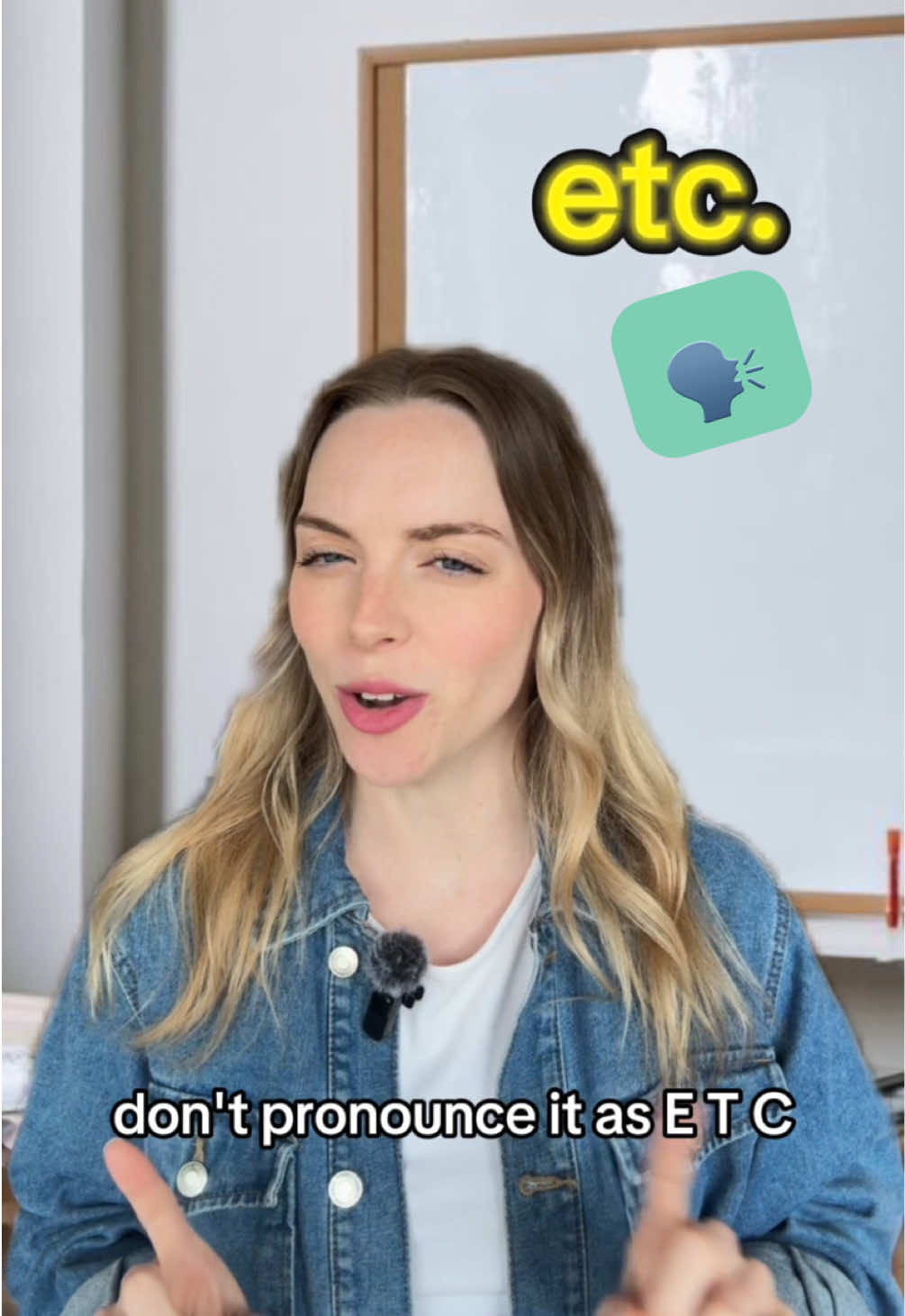 A post by @englishteacherclaire on TikTok caption: How to pronounce ‘etc.’ and use it in a sentence 🤓 #english #englishteacher #learnenglish #englishlanguage #englishvocabulary #englishlearning #englishtips #englishlesson #englishclass #englishgrammar #americanenglish 