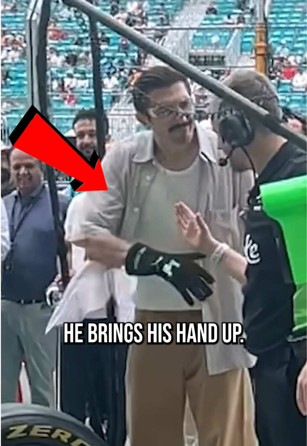 A post by @theandrewschulz on TikTok caption: I touched one tire and celebrated like I won Monaco. 😂 New vlog live on YouTube. Go watch it. Indulge! 💪  Thank you so much to @Stake F1 Team KICK Sauber for having us and making this possible! #andrewschulz #fyp #f1 #stake #stakef1team 