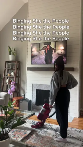 A post by @jadenovahofficial on TikTok caption: Binging She the People (or whatever Chris Brown’s track said.) Make sure y’all support my Netflix debut and stream all 8 episodes of @tylerperry’s She the People. 😘 Have you watched it yet? #newflame #fyp #newflamechallenge #shethepeople 