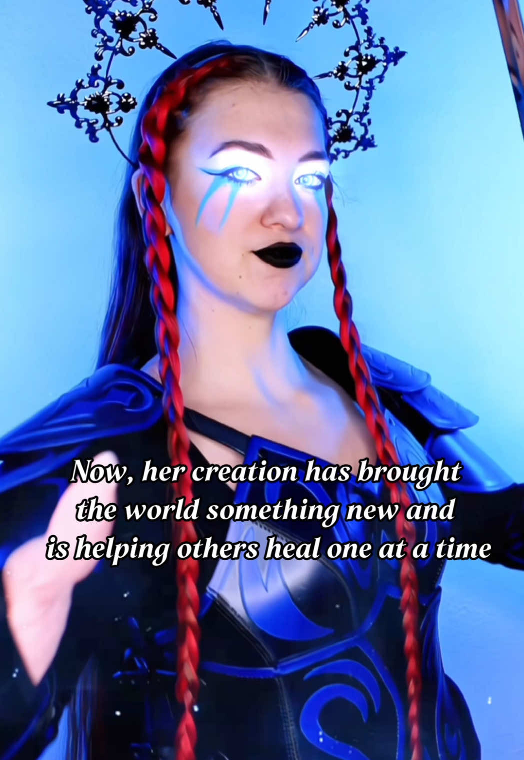 A post by @crazycae on TikTok caption: Keep holding on 💙🌻 • • • • #fantasy #storyteller #wholesome #MentalHealth #mentalhealthmatters #MentalHealthAwareness #cosplay #imagination #OC #originalcharacter #writer 