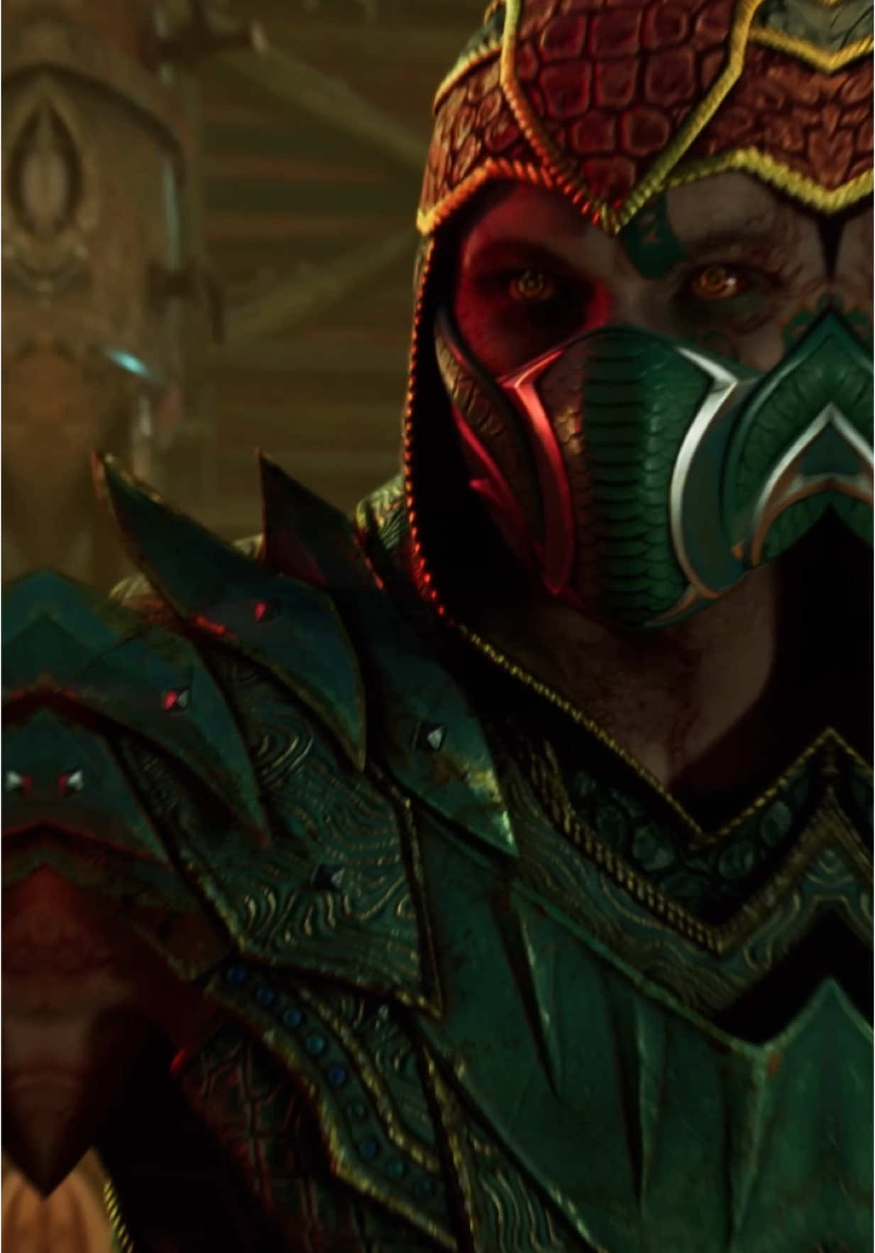 A post by @mortalkombat on TikTok caption: Familiar faces await you in Havik's realm. Just a bit more... khaotic. #MK1