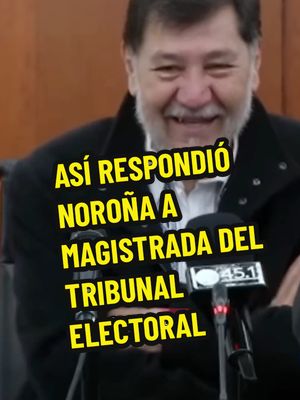 A post by @politicomx on TikTok caption: 💥 Noroña responde a ‘regaño’ de Otálora Luego de que la magistrada del TEPJF, Janine Otálora, dijo que Fernández Noroña y Gutiérrez Luna se excedieron en sus facultades al exigir al INE la cancelación de candidaturas judiciales, el senador de Morena respondió que “ahora resulta que hacer valer un recurso es motivo de sanción”. #news #noticias #noroña #poderjudicial #tribunalelectoral #políticomx #fyp #video #viral #videoviral #paratii #foryoupage 