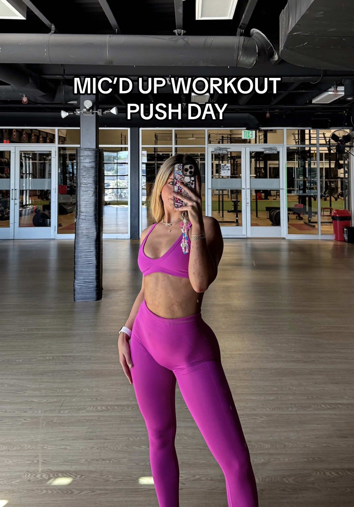 A post by @whitneyysimmons on TikTok caption: LET’S PUSH IT 🌶️❤️‼️💥 shoulders, chest and triceps from the @Alive App 🫶🏼 you’ve got it babies 1️⃣ 3x8 shoulder press 2️⃣ 3x10 incline single arm lateral raise 3️⃣ 3x8 close grip chest press 4️⃣ 3x12 cable overhead tricep ext superset 5️⃣ cable front raise Wearing Gymshark energize seamless 💞 C0D3: WHITNEY10 saves you at checkout 🛍️✨ #pushday #workoutroutine #workoutforwomen #upperbodyworkouts #micdup #shoulder #upperbodyworkouts 
