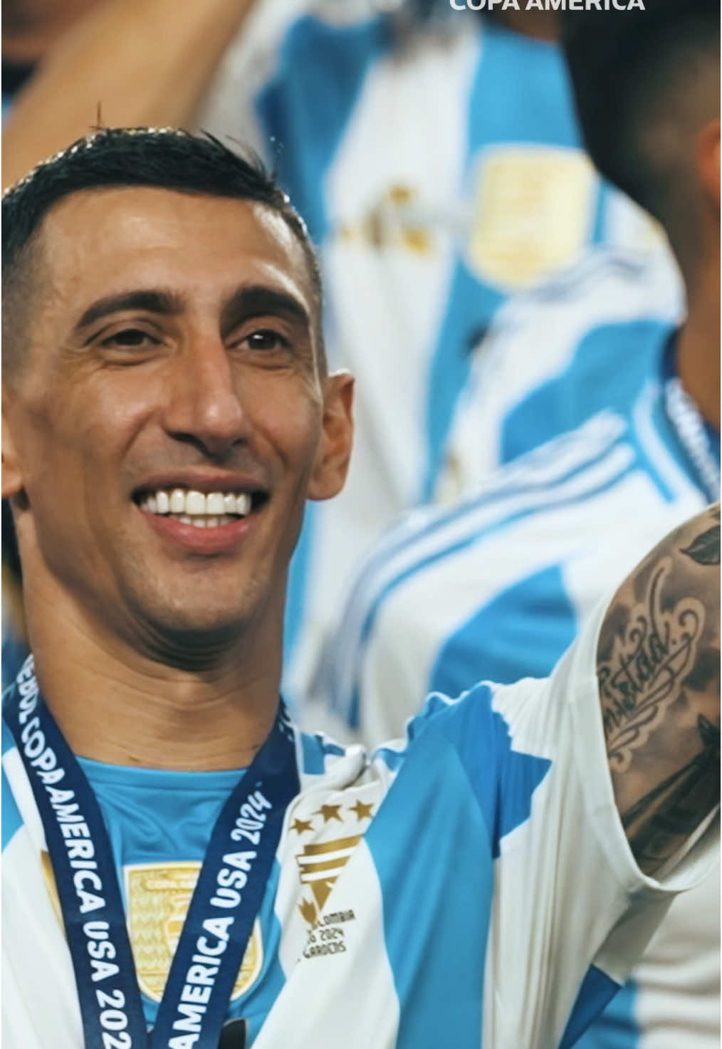 A post by @copaamerica on TikTok caption: Después de tanto, está de nuevo en casa #copaamerica #dimaria #rosario #rosariocentral 