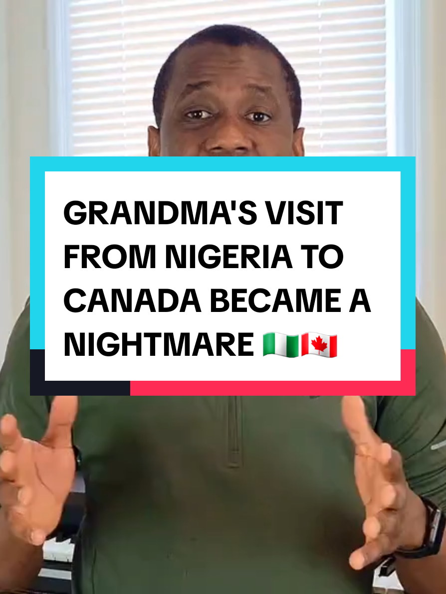 A post by @eddyosaman on TikTok caption: GRANDMA'S VISIT TO CANADA BECAME A NIGHTMARE - When Mama Okafor traveled from Nigeria to visit her son's family in Canada, no one expected her dream visit would turn into a nightmare. What began as a joyful reunion quickly became a medical emergency—and an overwhelming financial burden. 💔  This true story is a wake-up call for all immigrants, students, and visitors to Canada.