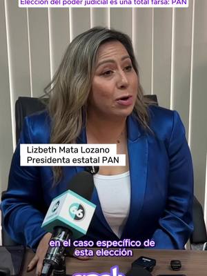A post by @crealanoticia on TikTok caption: 🗳️Elección de poder judicial es una farsa total: PAN A pocos días de la histórica elección judicial del 1 de junio, la presidenta estatal del PAN, Lizbeth Mata Lozano, ha calificado el proceso como una "farsa" y una "simulación", argumentando que se trata de una elección de Estado tanto a nivel federal como local. 📌 "La mayoría de la gente que va a ir a votar va a votar a ciegas", afirma. #ElecciónJudicial #BajaCalifornia