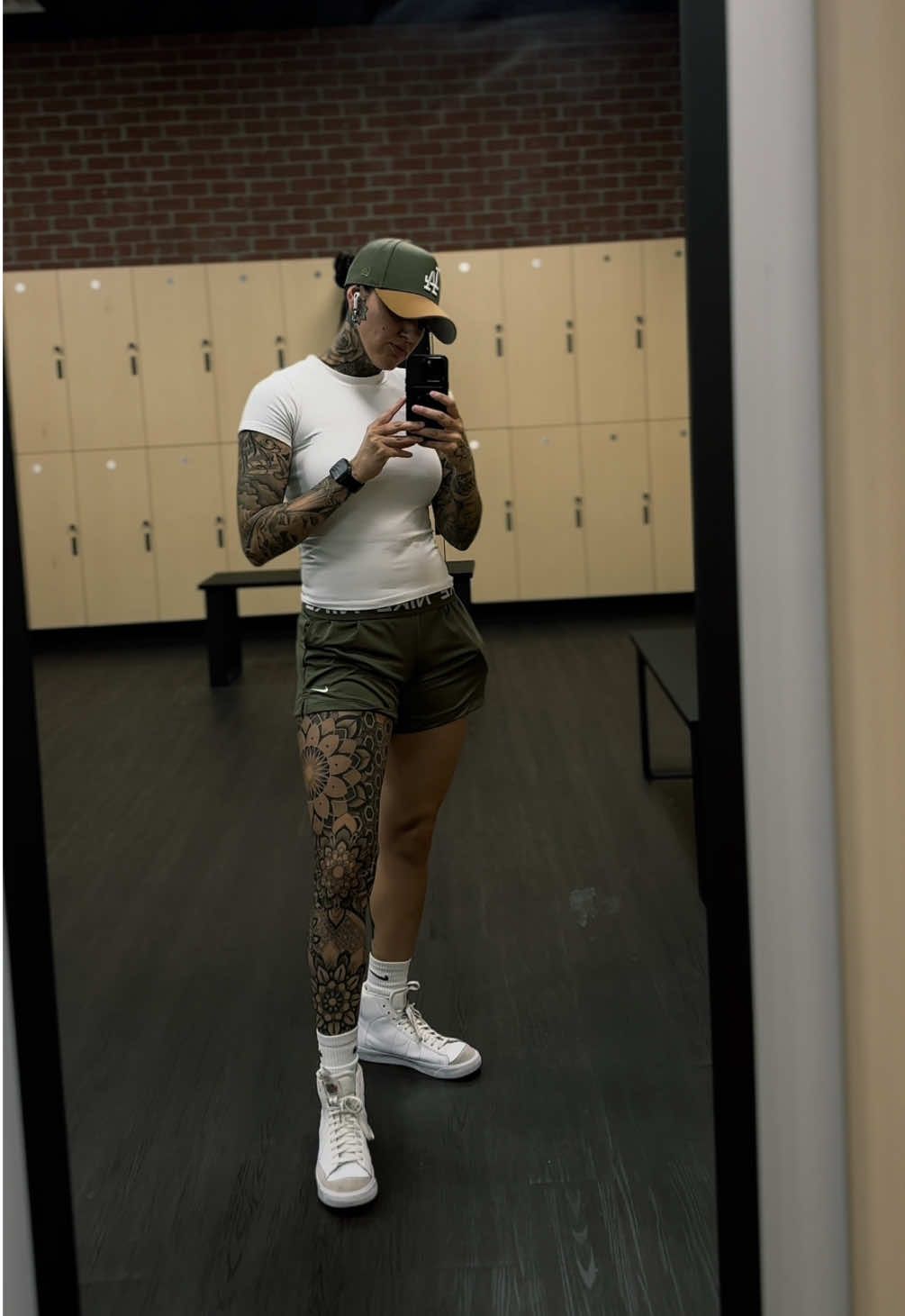 A post by @juliacarpio on TikTok caption: I shock myself with how tattooed I am.  😅😂 My artist is IG: spaghetti_kray for everyone asking. #fyp #wlw #lesbiansoftiktok #wlwtiktok #lesbian #viraltiktok #colorado #lgbt #tiktok #tattoos 