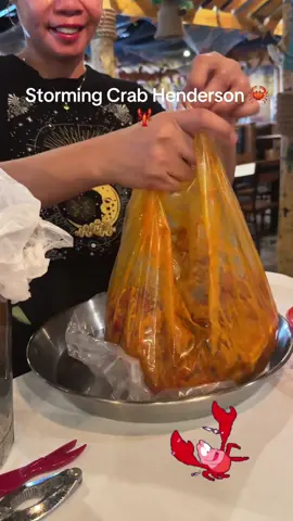 A post by @lovinlifeinvegas on TikTok caption: #lasvegas #henderson #stormingcrab #crawfish #crab #shrimp