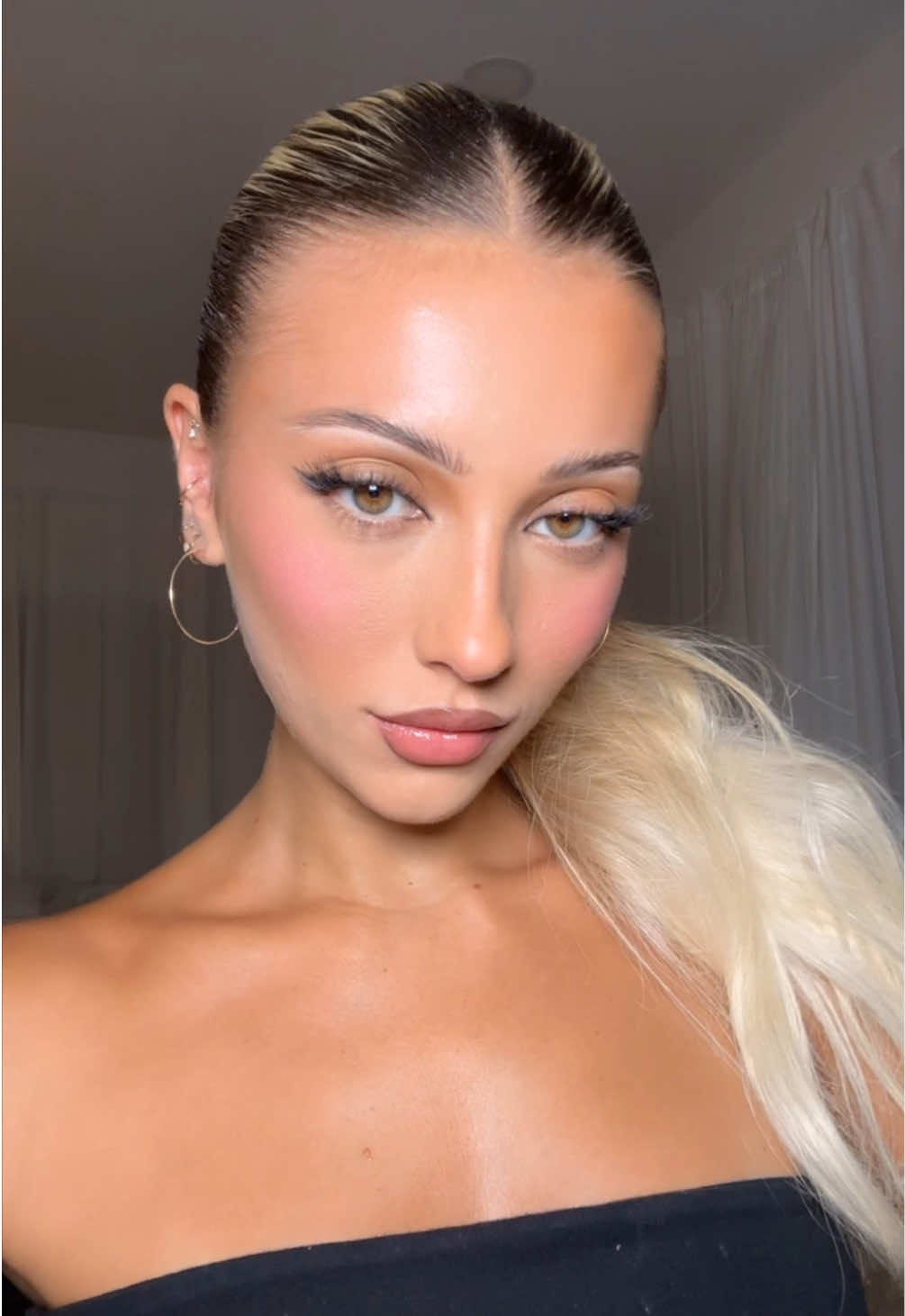 A post by @alexisfrasca on TikTok caption: nars powder blush in shade thrill thank me later #blush #makeup 