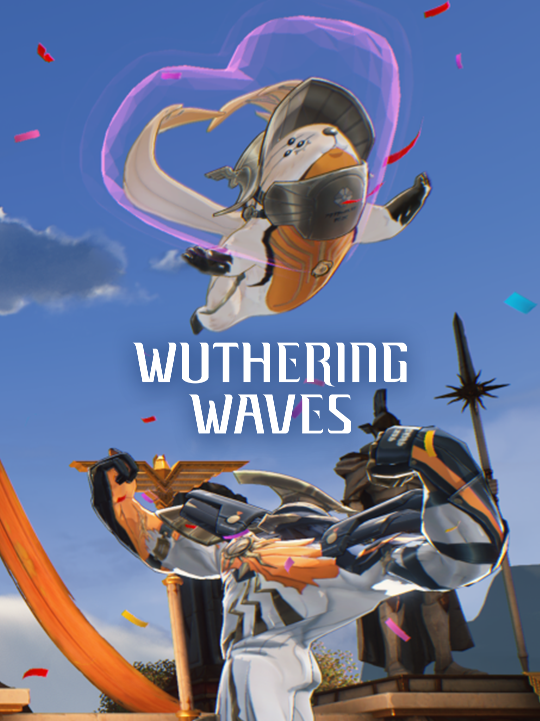 A post by @wutheringwaves_official on TikTok caption: Ta-da! Echo rooters! Round-the-clock fireworks and applause—just for our brave Gladiators! #WutheringWaves #Septimont #WutheringWaves2ꓸ4