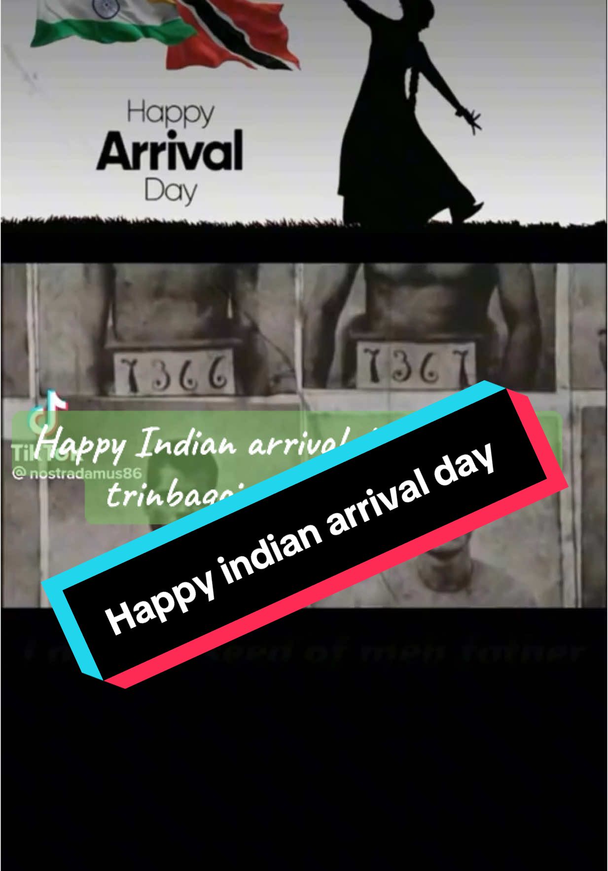 A post by @ on TikTok caption: Happy Indian Arrival day to all trinbagoians worldwide #trinidadholiday #indianarrivaldaytrinidad #trinbagoholiday #fyp #friday 