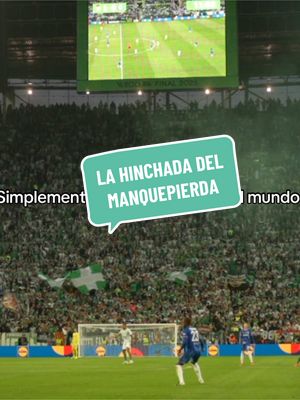 A post by @realbetisbalompie on TikTok caption: LA HINCHADA DEL MANQUEPIERDA 💚🏟️ #RealBetis #Afición #DeportesEnTikTok #tiktokfootballacademy 