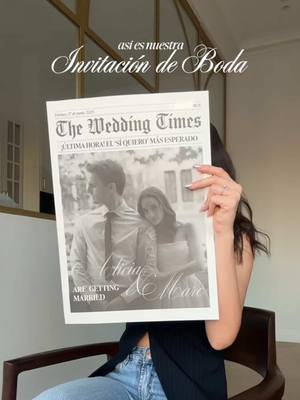 A post by @aliciarev on TikTok caption: nuestra invitación de boda 🤍✨ #boda #wedding 