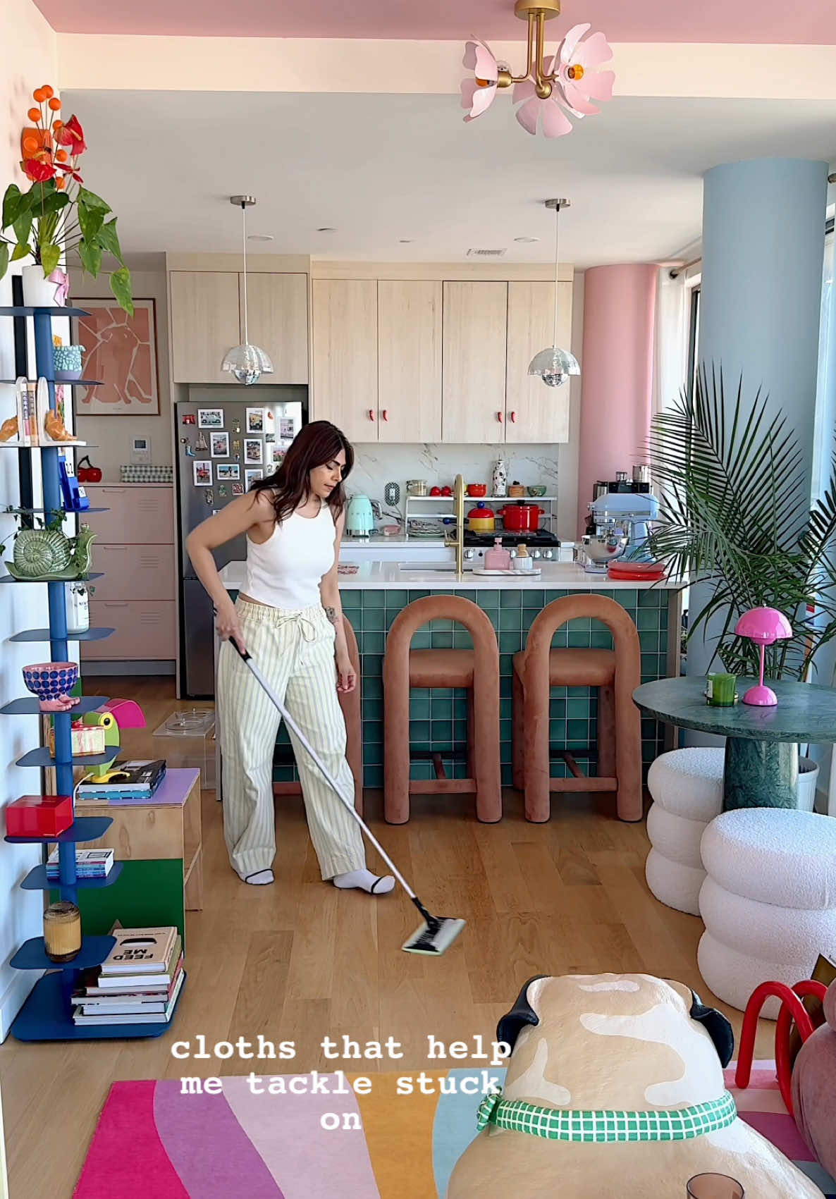 A post by @honeyidressedthepug on TikTok caption: #ad #SwifferPartner @Swiffer has been my go-to cleaning tool since forever, but THE NEW Swiffer Sweep + Mop Deluxe is a major upgrade! The collapsible stick is perfect to store in my small Brooklyn apartment & the upgraded Heavy Duty Wet Cloths make my floors even cleaner than before! #CleanThatClicks