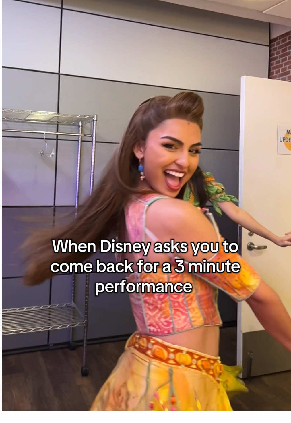 A post by @disneyonbroadway on TikTok caption: You mean we don’t have to do an 8 show week? 🎭#disneyonbroadway #fyp #broadway #tourism #gma 