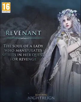 A post by @ameliagething on TikTok caption: Excited to share that I voice the Revenant in the new game ‘Elden ring Nightreign’ - OUT NOW! ⚔️☠️ #eldenringnightreingn #revenant 