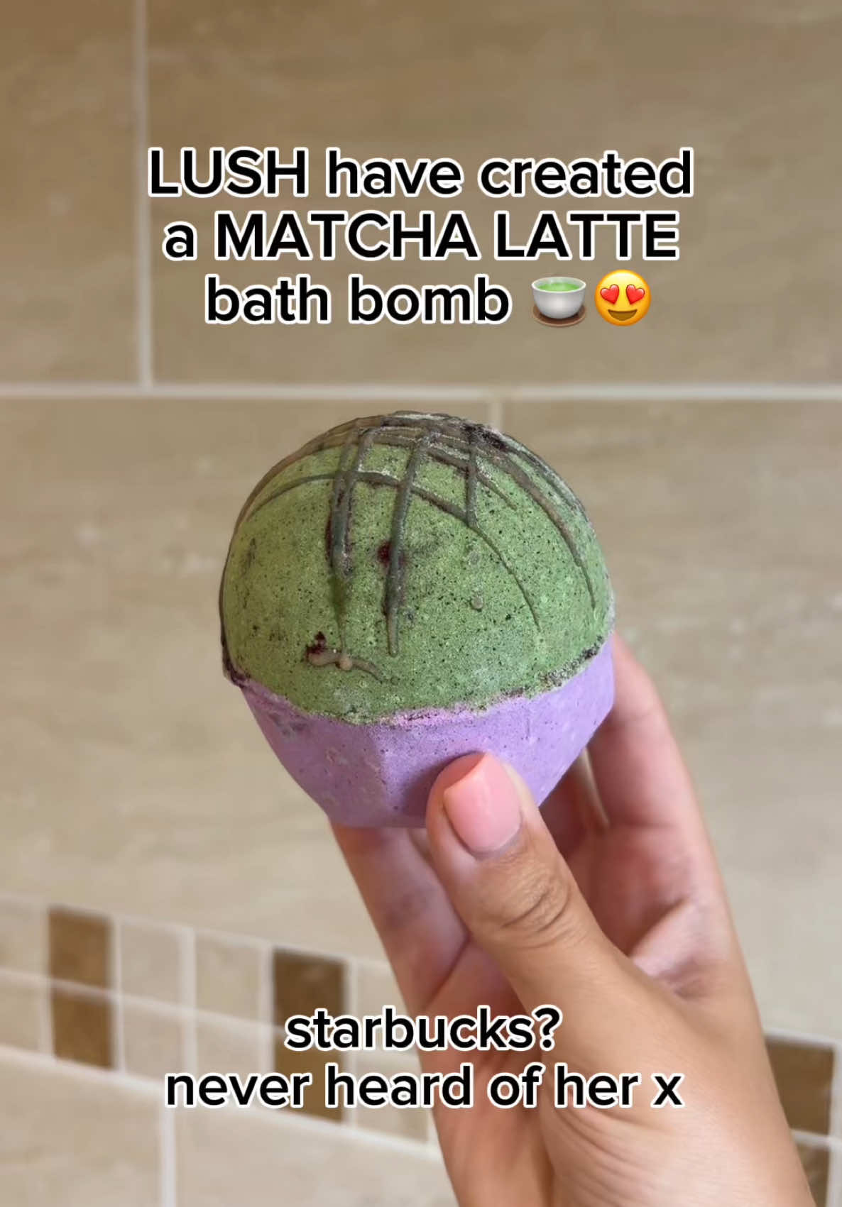 A post by @lushreview on TikTok caption: lush have created a matcha latte bath bomb 😍 #CapCut #viral #lushcommunity #foryoupage #lushproducts #fyp #viralvideo #viraltiktok #foryou #lush #lushbath #lushcosmetics #bathbomb 
