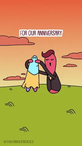 A post by @thelandofboggs on TikTok caption: My boyfriend knows me sooo well #boggs #animation #anniversary #relationships