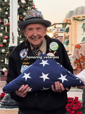 A post by @disneyparks on TikTok caption: Military veterans have always been a core foundation of the magic of Disney Parks 🇺🇸🎖️ #DisneyParks #Disneyland #DisneyWorld #DisneySalutes
