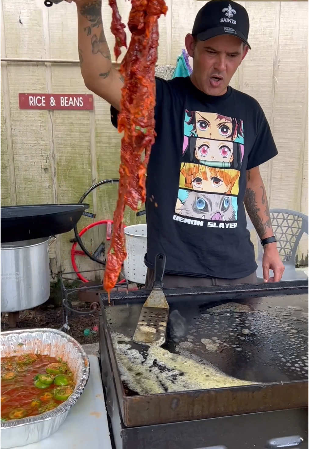 A post by @ralphthebaker on TikTok caption: Yall check out this carne asada steak #food #cook #eat 