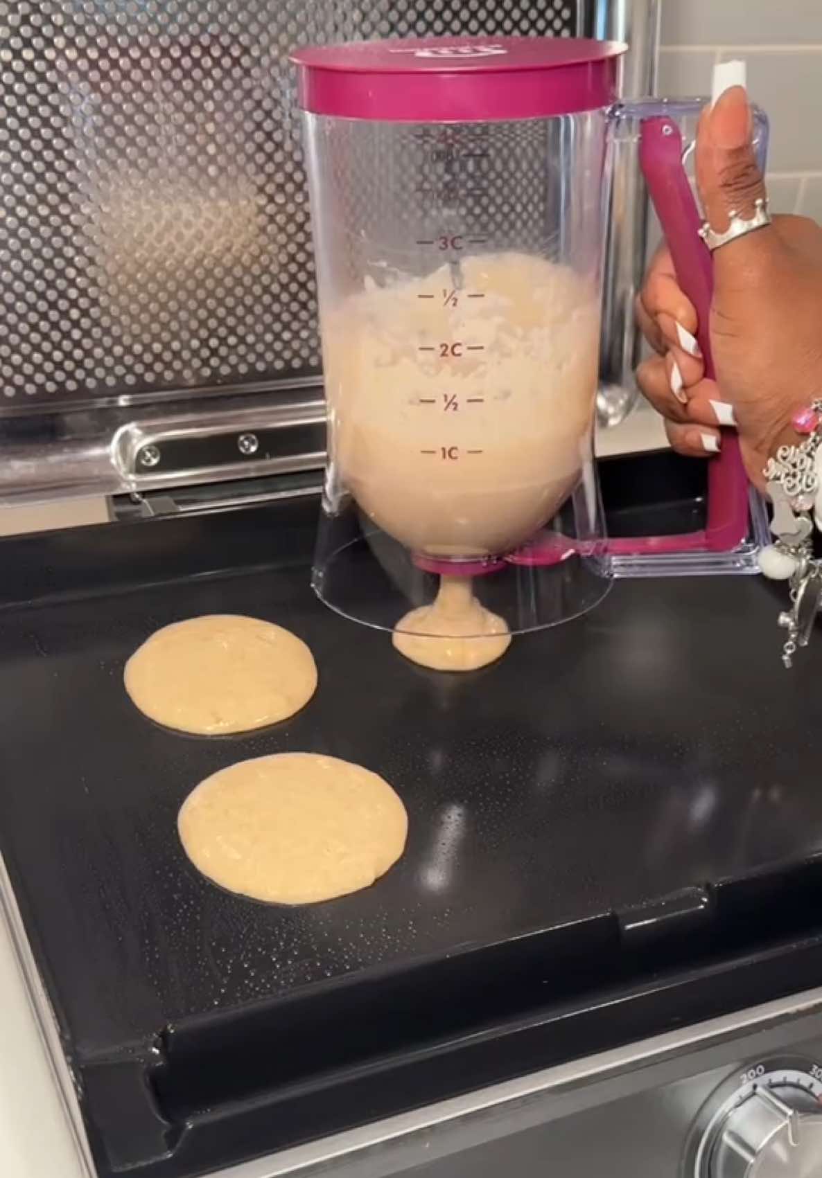 A post by @reignstormpit on TikTok caption: Steak Bites, Eggs, Berry Parfait, Mini Pancakes. Cooking Breakfast Better Than Mine, For My Dogs . 🥩🍳🥞☀️ #pitbull #whatifeedmydogs  #dogsoftiktok #cookingformydogs #cooking #tiktokcooks #reignstormpit #EasyRecipe #viral #dogmom #morningroutine  