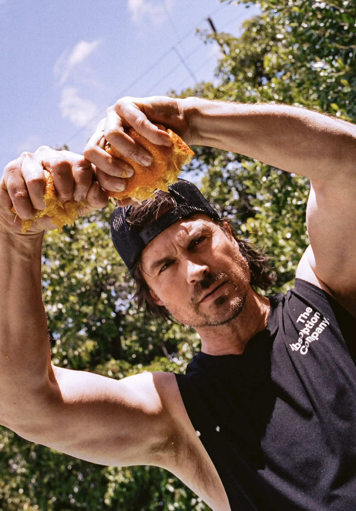 A post by @iansomerhalder on TikTok caption: The video vs the photos 😎 @The Absorption Company  Most vitamin C goes to waste, not this one 😏 Capsoil® Liposomal C = powerful antioxidants + superior absorption with our Restore. BOOM. 🤯 
