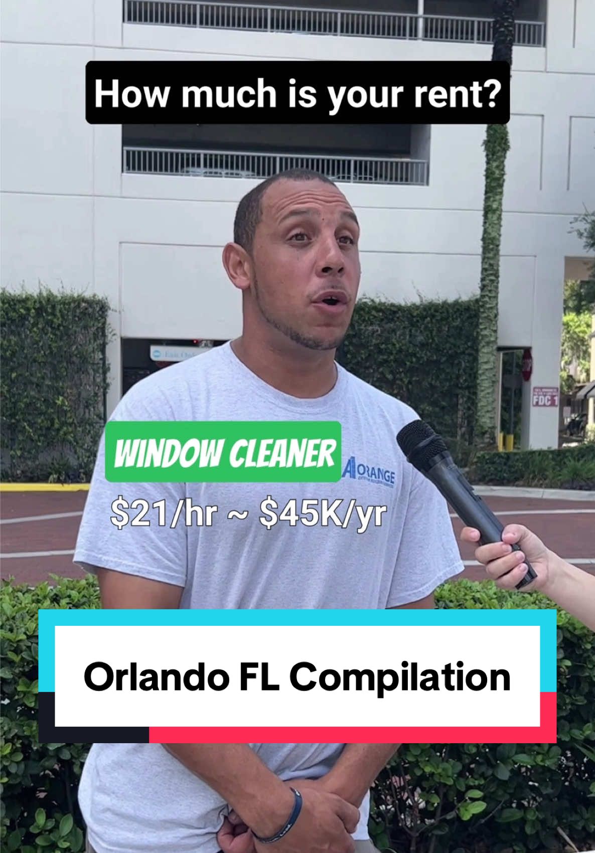 A post by @salarytransparentstreet on TikTok caption: How much do workers make in Orlando, FL?  *All these interviews were filmed in July 2022 and pay rates may have fluctuated since. Use our salary database and free market research guide to find your current market rate!* #salarytransparentstreet #salarytransparency #paytransparency #howmuchdoyoumake #orlandojobs #floridajobs #jobsinorlando 