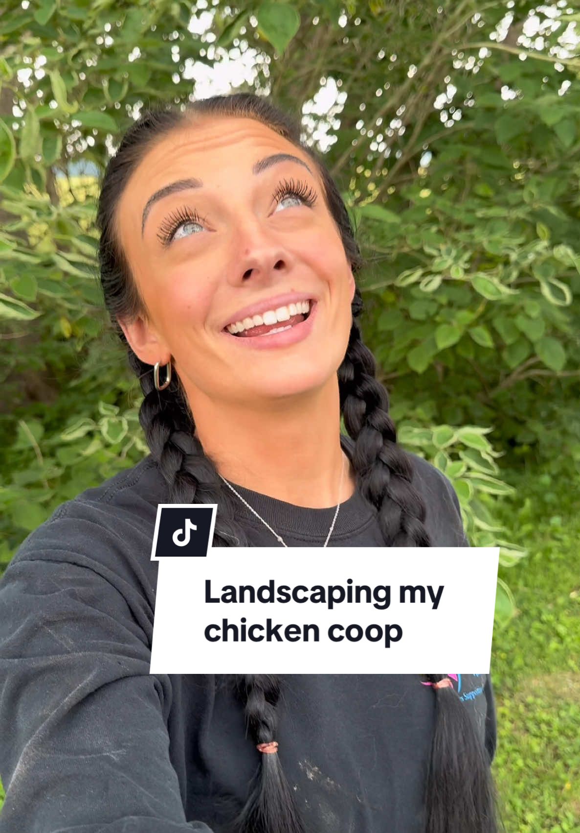 A post by @thefarmergrayce on TikTok caption: What I planted around my chicken coop!!