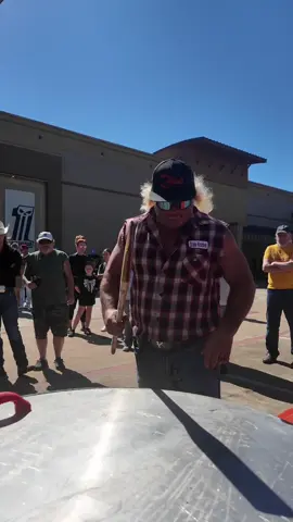 A post by @stalekracker on TikTok caption: Come along as we take a trip to Texarkana to throw down on a 500 man Pastalaya! Huge turnout and we appreciate everyone who came out and bought some merch, got some food, and just the outcome!! #stalekracker #cooking #seafoodrecipes #cajunrecipes #food #pastalaya