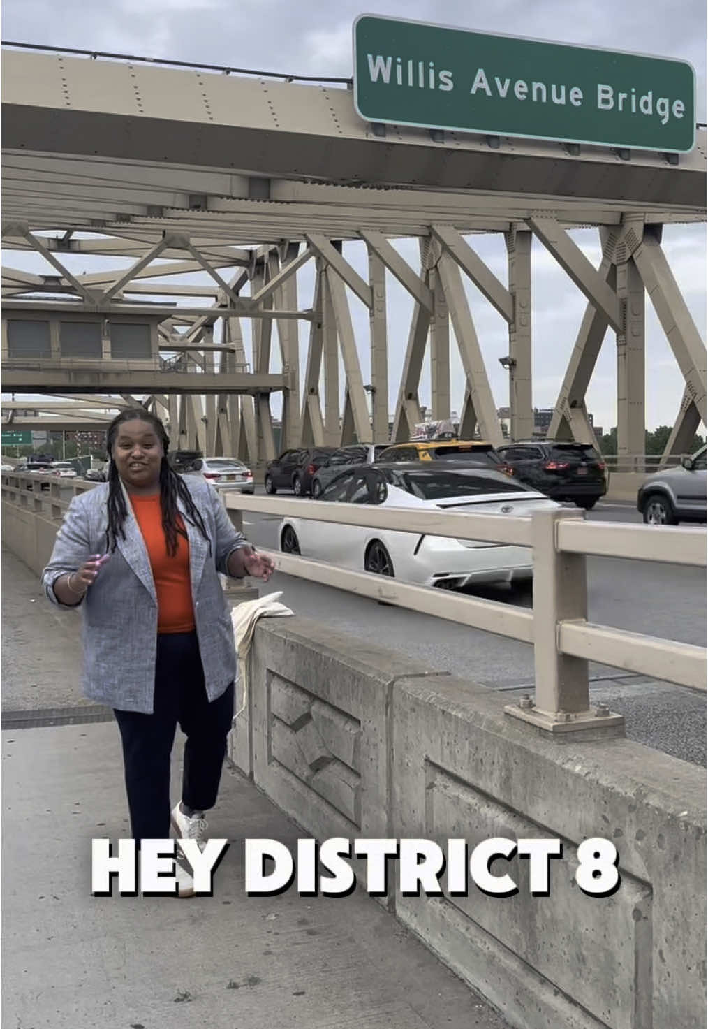 A post by @coolriss on TikTok caption: Hey District 8 - Check your mailboxes and let me know when you get our mailer! Post and tag us to let us know🙌🏾 #ClarisaForCouncil #Fyp #willisavenuebridge #bronx #eastharlem 