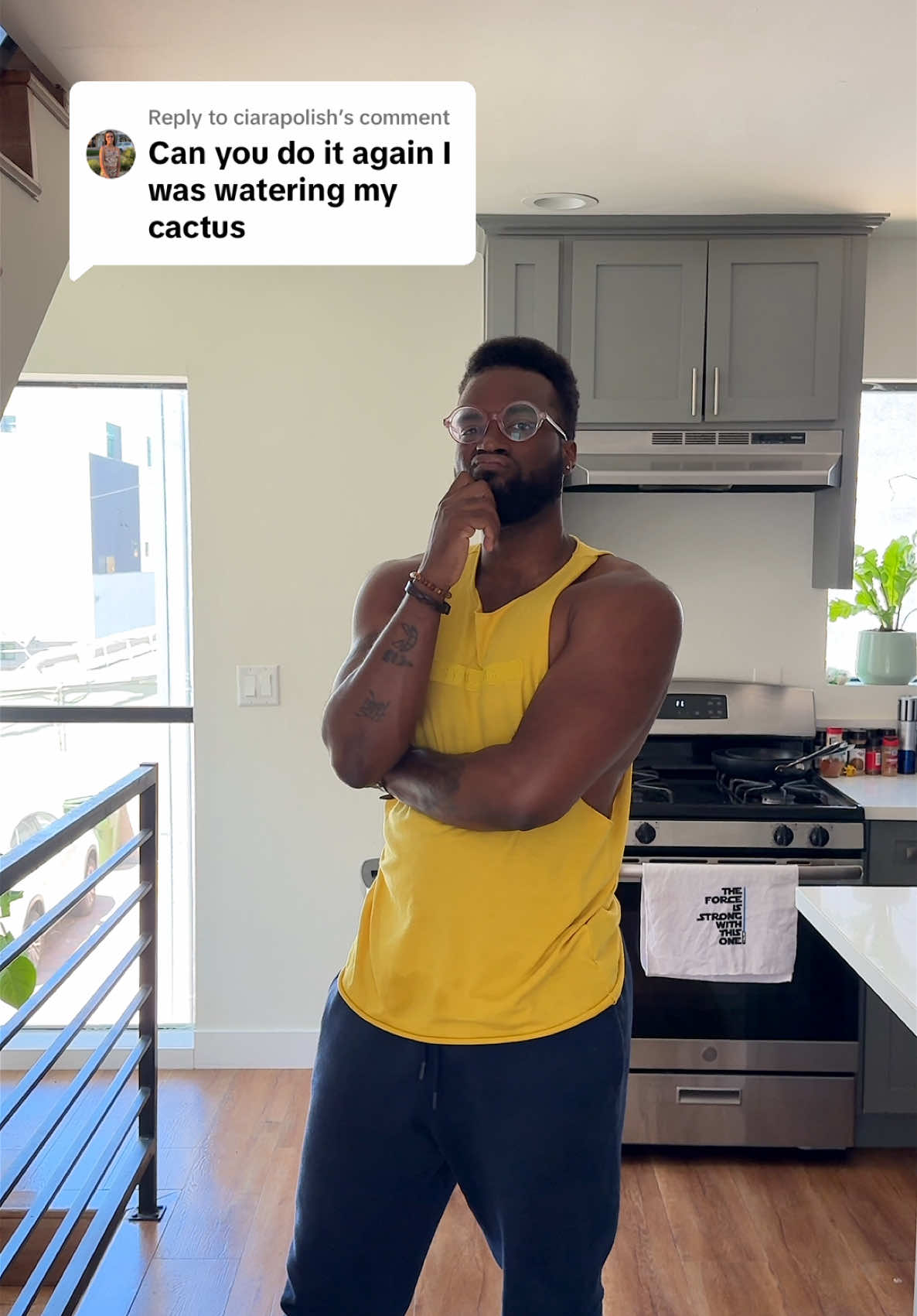 A post by @dimitribeauchamp on TikTok caption: Replying to @ciarapolish Plant care is very important  #dandadan #momoayase #okarun #turbogranny #cosplay #genderbend #creepynuts 