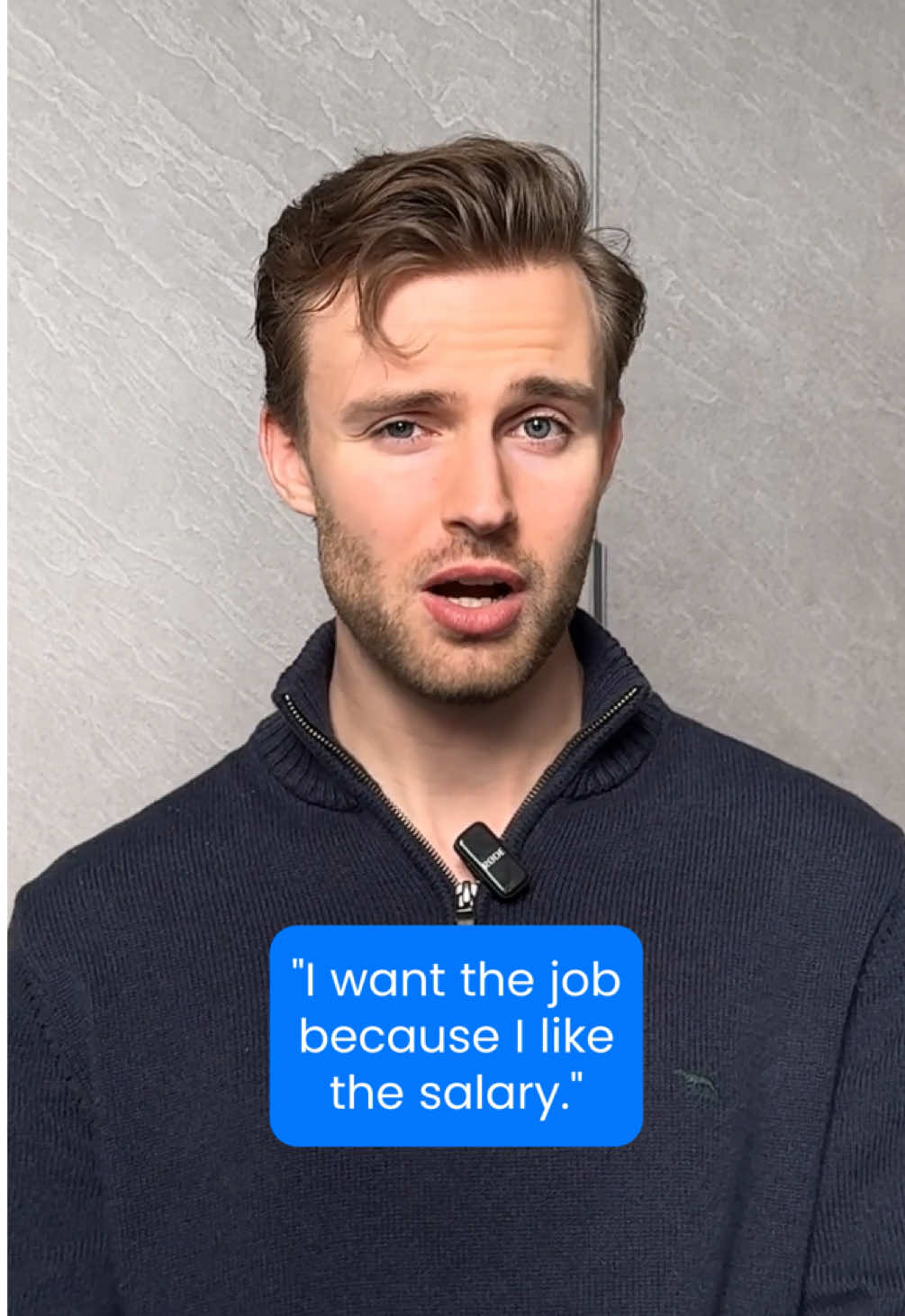 A post by @englishattheready on TikTok caption: Don’t say this in a job interview