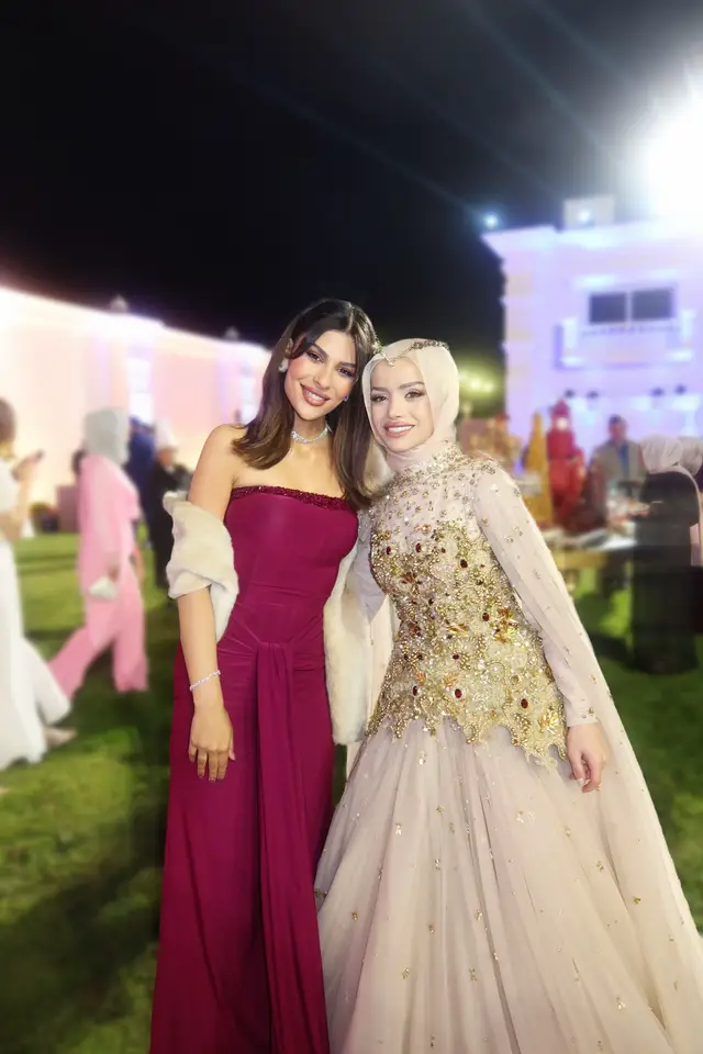 A post by @nada.alhaj on TikTok caption: Congratulations to our magical bride @Abir el saghir like usual you truly amazed us with all the details, thank you for this beautiful night 🥹🫀 