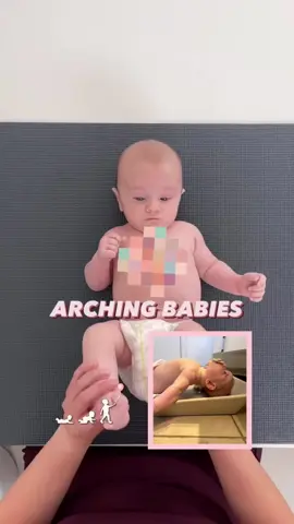 A post by @develobaby on TikTok caption: Some babies tend to arch their bodies backwards. This is so common that we even have a word for it in Danish, which translates to “back dominance” (because the muscles in the back are stronger than those in the front). “Back dominance” is more common in babies with a tongue tie, reflux, or neck tension. Babies with “back dominance” tend to prefer sleeping with their heads positioned straight in the middle rather than to the side, which often results in a flat head (brachycephaly). To counteract the arching movement, try this exercise: Gently roll your baby into a little “cannonball,” as I demonstrate in the video. Do this several times a day, especially when the arching occurs. Additionally, be sure to offer plenty of tummy time with the arms on the floor and encourage head and full body rotation. If your baby arches frequently or is too stiff for this exercise, and you want the best practice exercises for arching babies (as well as for flat head prevention or treatment), you can find them in my online program, “Develobaby - Back Arching and Flat Head.” ❗️My prices are adjusted according to purchasing power parity to ensure they are affordable in all countries, and today I’m offering a 15% discount❗️ With love, Maria ♥️ (Your baby PT from Denmark) . . . . . #Babypt #paediatricpt #paediatricot #strongbaby #babyexercises #babyhack #backdominance #babyexercise #brachycephaly #archingbaby #babyplay #motordevelopment #flathead #babytips #babydevelopment 