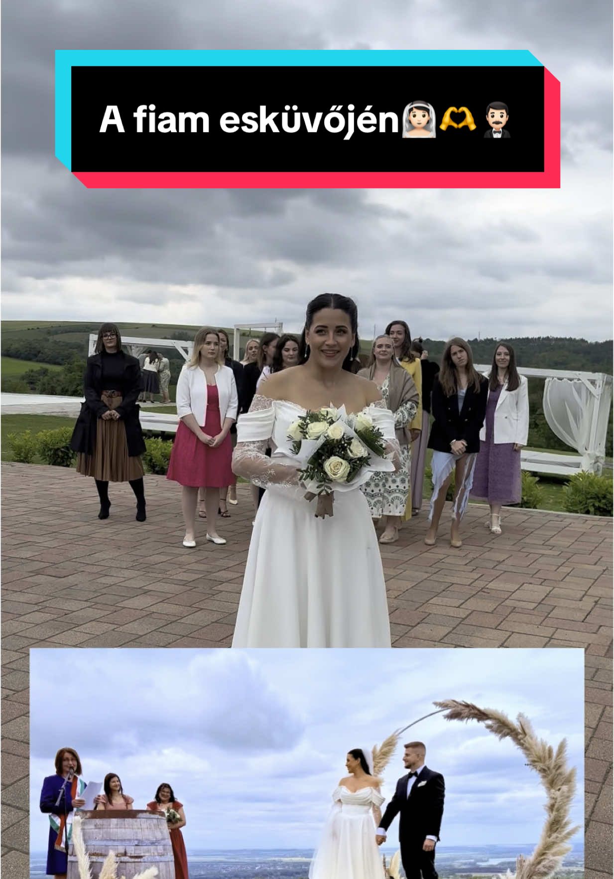 A post by @jakob.zoli on TikTok caption: Örömapa vagyok🕺: hallatszik is az örömöm a fiam esküvőjén👰🏻🫶🤵🏻‍♂️💒 #esküvő #lakodalom 