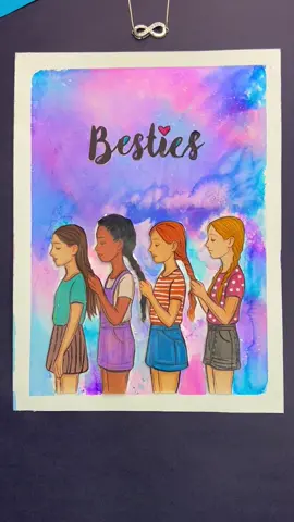 A post by @yasminartdrawing on TikTok caption: Tag your Besties 💖👯‍♀️ #diy #Bestfriend #bff #Art 
