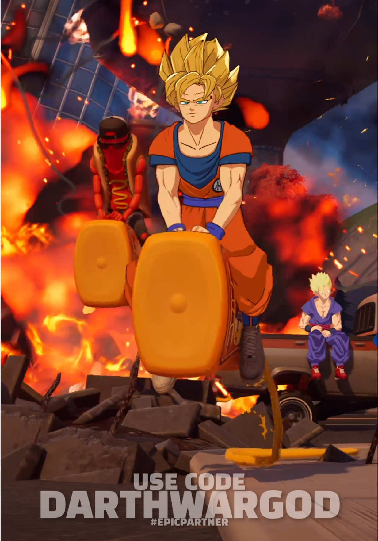 A post by @darthwargod on TikTok caption: MUSTARD……. #tvoff #mustard #kendricklamar #leftygunplay #fortnite #darthwargod #dragonball #goku #vegeta #anime #nike 