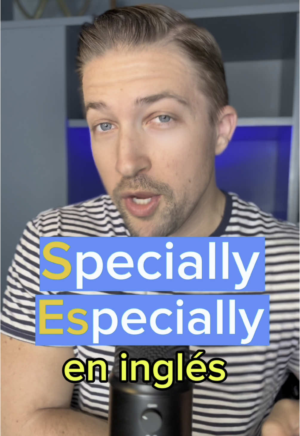 A post by @gringlesfacil on TikTok caption: ¡NO CONFUNDAS ESTAS PALABRAS! ¿Ya sabías la diferencia entre SPECIALLY y ESPECIALLY? #english #englishclass #ingles 