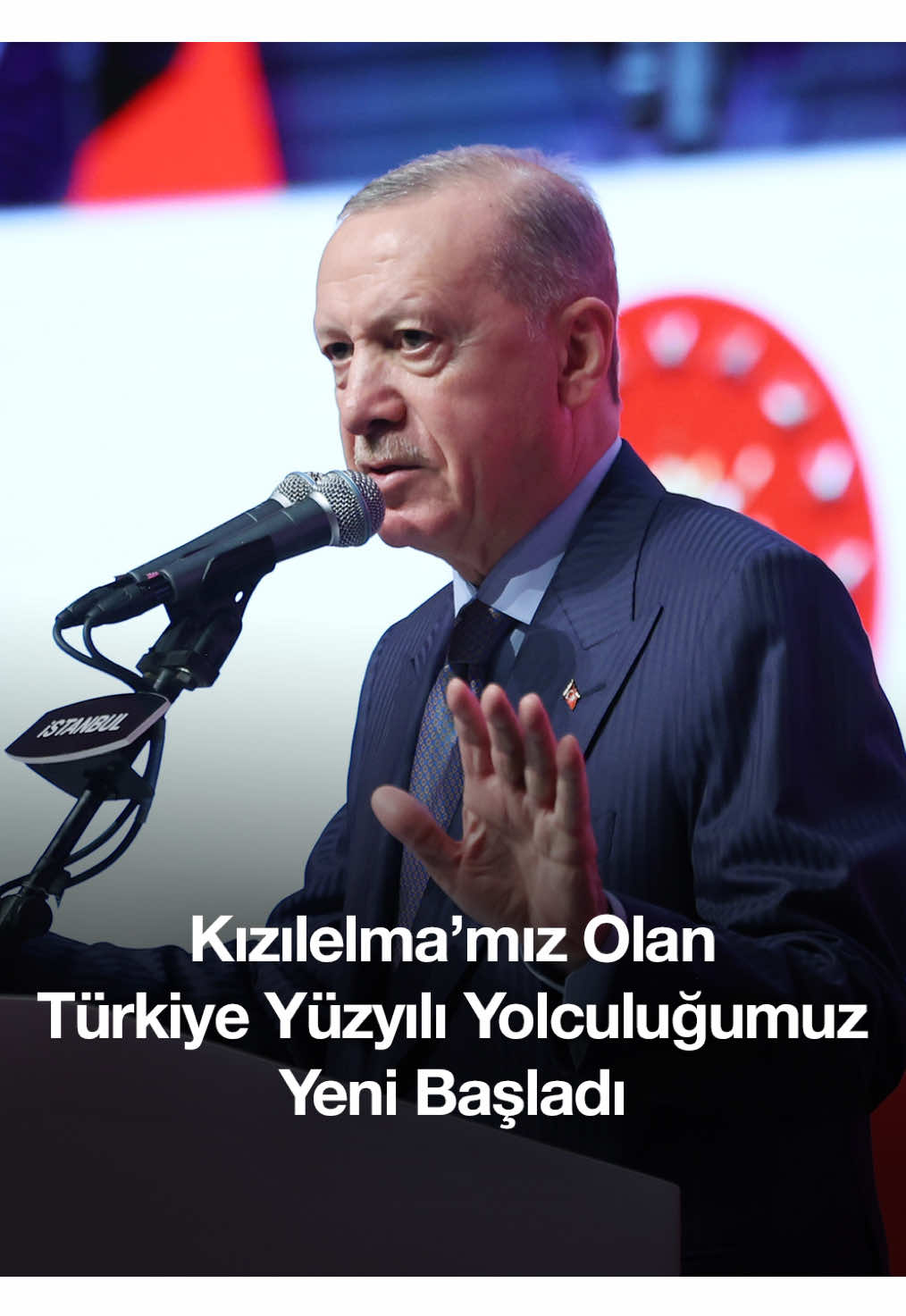 A post by @rtedijital on TikTok caption: Kızılelma’mız olan Türkiye Yüzyılı yolculuğumuz henüz yeni başladı. Türkiye’yi her alanda çok daha ileri noktalara, parmakla gösterilen seviyelere inşallah gençlerimizle birlikte getireceğiz.