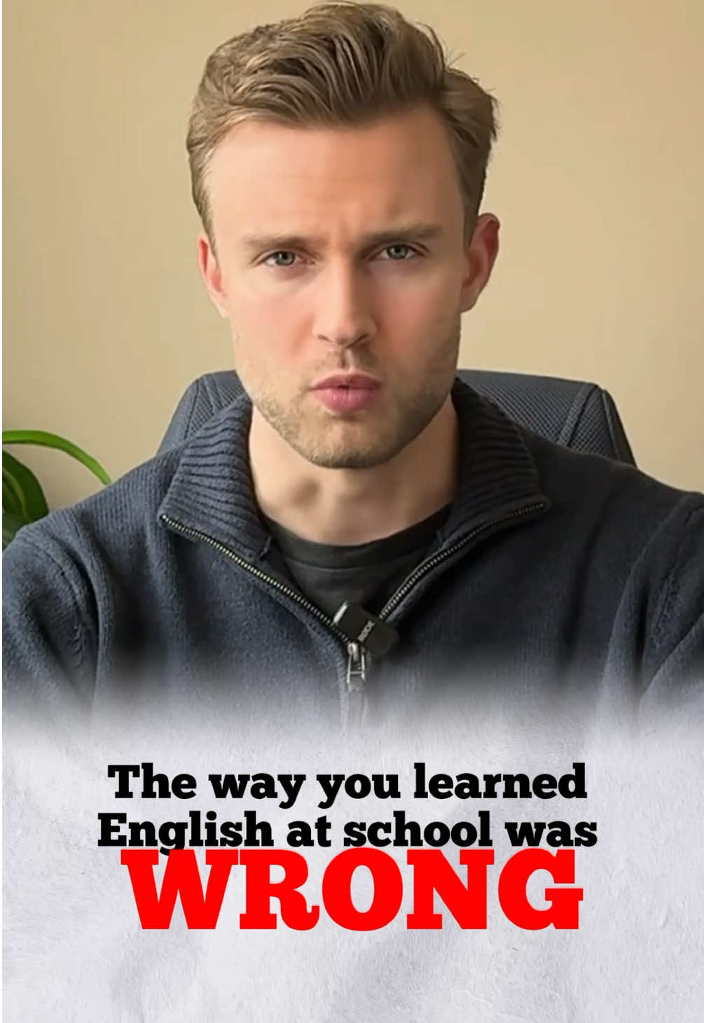 A post by @englishattheready on TikTok caption: The way you learned English at school was wrong… 