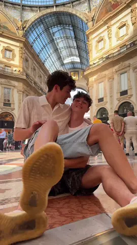 A post by @boysonvacation on TikTok caption: Milan in love 😍 #milan #happiness #boyfriends 