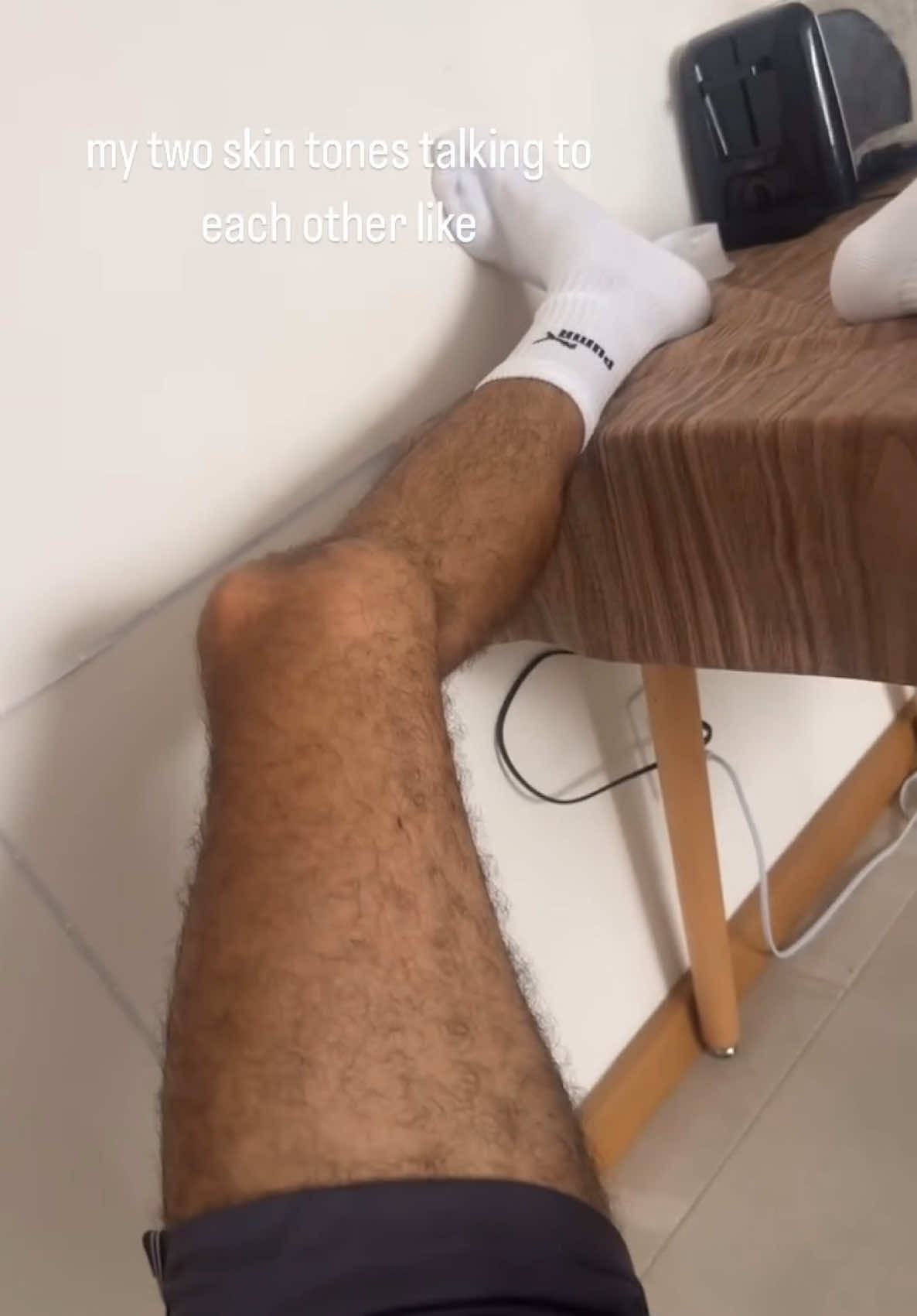 A post by @among_else on TikTok caption: my cheeks unironically whiter than my socks