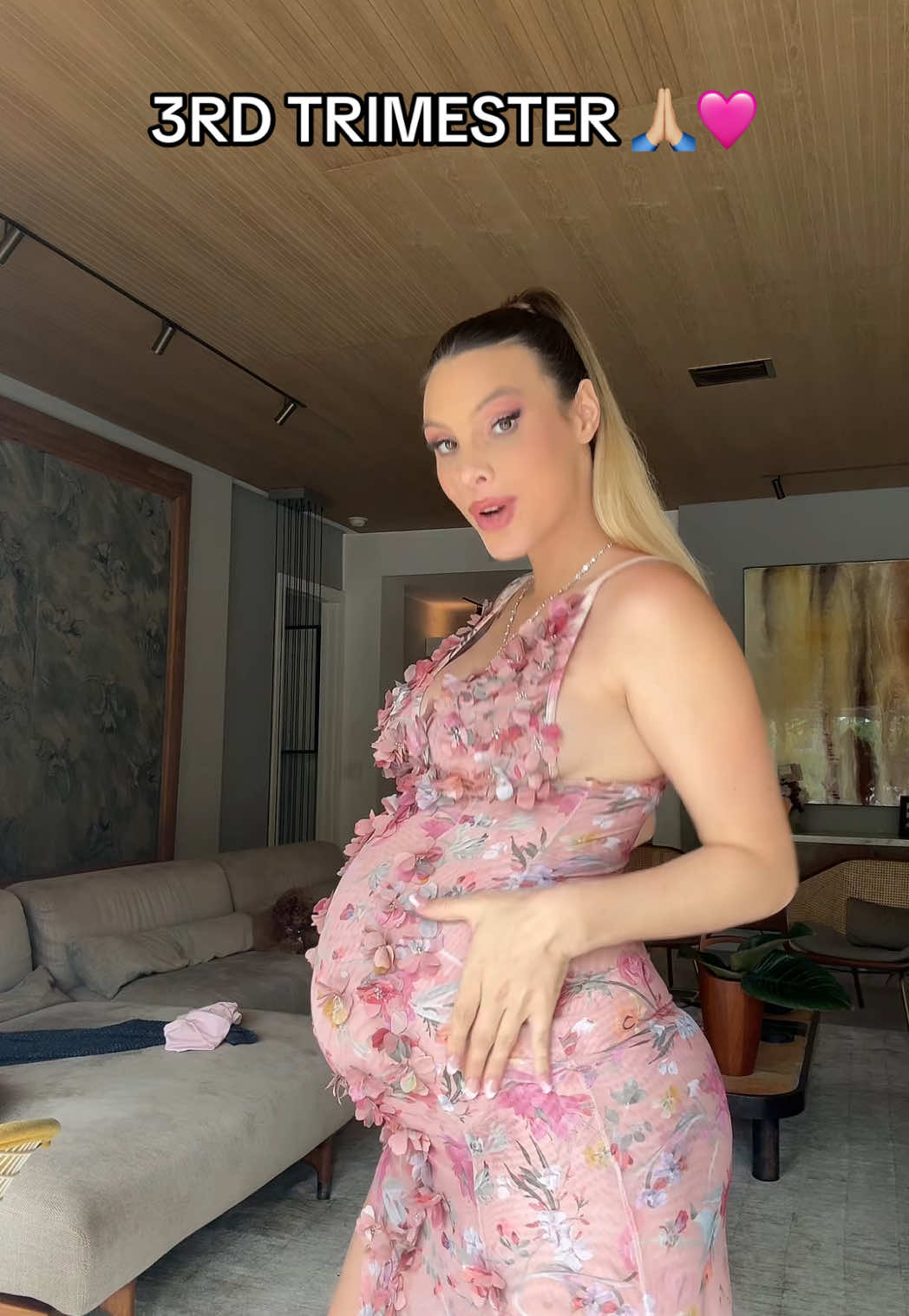 A post by @lelepons on TikTok caption: Feel like i’ve been pregnant for 11 months 😂🤰🏼