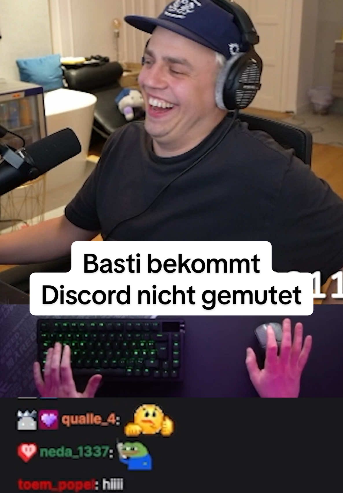 A post by @papaplatte on TikTok caption: Discord Update überfordert Basti #papaplatte 