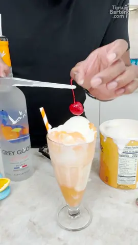 A post by @realtipsybartender on TikTok caption: Orange Creamsicle Float #cocktails #orange #icecream