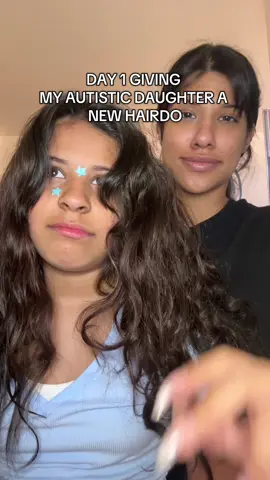 A post by @arimonika on TikTok caption: Giving my autistic daughter a new hair style 👩🏽‍🍳🩴 #momanddaughter #momanddaughtergoals #momsoftiktok #familytime #cuttingmydaughtershair #imyourmomnow #childrenwithautism #autismmom #autismomsoftiktok #autismawareness #hairdo #hairstyles #hairforgirls 